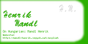 henrik mandl business card